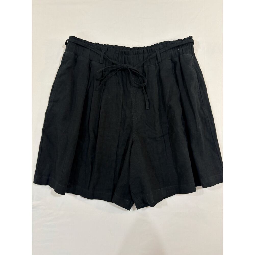 Universal Thread Linen Blend Flowy Pleated Shorts Split Skirt Size Medium